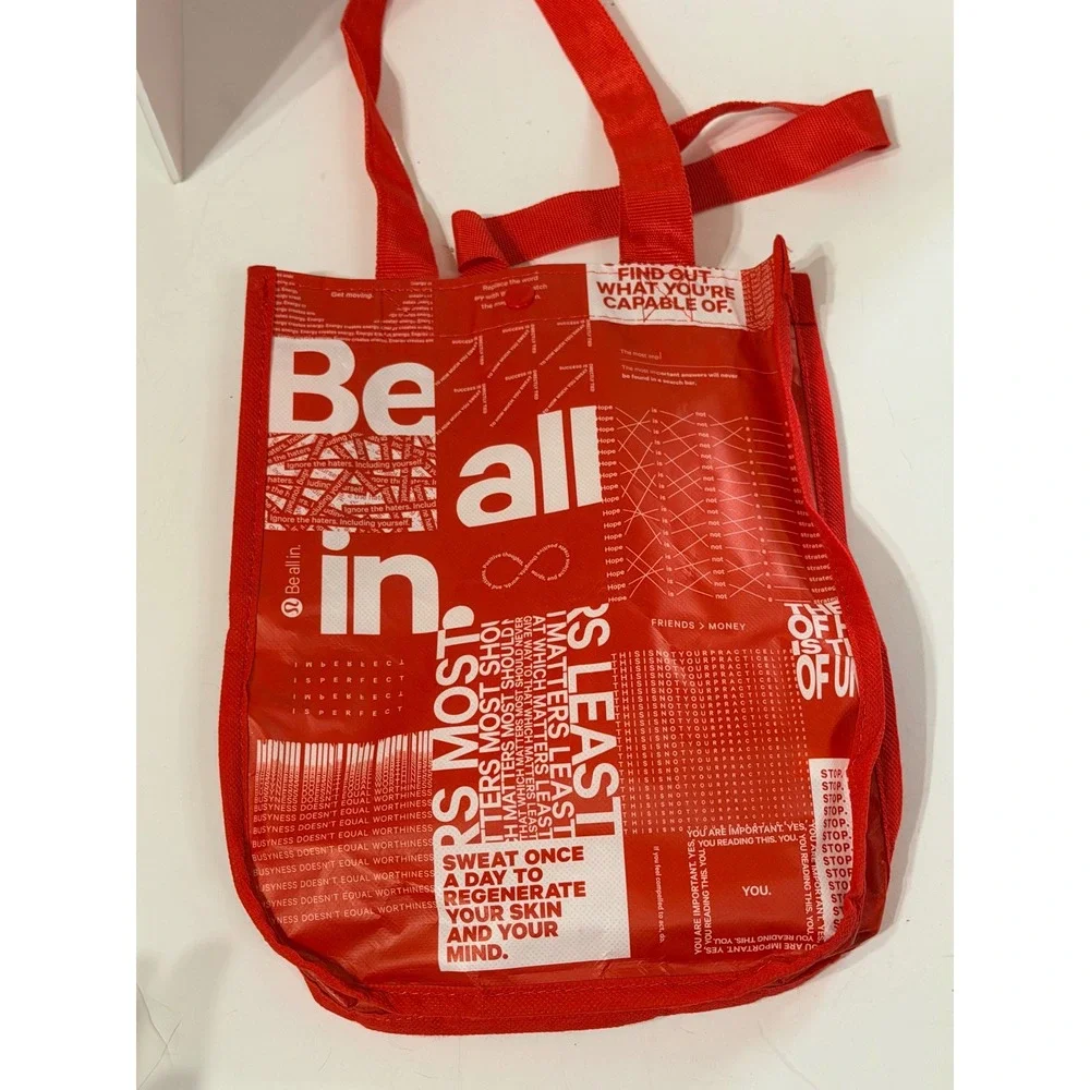 lululemon bag red and white Alpha Gamma Delta Everywhere Belt Lululemon Reusable Tote Bag Red